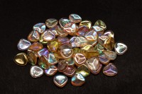 Бусины Rose Petal beads 8мм, отверстие 0,5мм, цвет 00030/98531 Crystal/Yellow Rainbow, 734-039, около 10г (около 50шт)