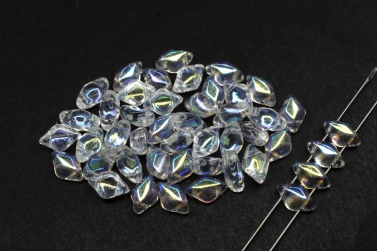 Бусины GemDuo 8х5мм, отверстие 0,8мм, цвет 00030/28701 Crystal AB, 709-164, 10г (около 64шт) Бусины GemDuo 8х5мм, отверстие 0,8мм, цвет 00030/28701 Crystal AB, 709-164, 10г (около 64шт)