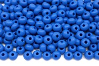 Бисер чешский PRECIOSA круглый 6/0 22m21 матовый синий, PermaLux, 50г