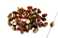 Бусины Pinch beads 5х3мм, отверстие 0,8мм, цвет 23980/98542 Jet California Gold Rush, 755-104, 10г (около 117шт)