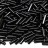 Бисер японский Miyuki Bugle стеклярус 6мм #0074 черный, непрозрачный, 10 грамм - Бисер японский Miyuki Bugle стеклярус 6мм #0074 черный, непрозрачный, 10 грамм