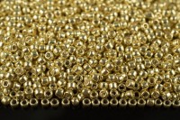 Бисер японский TOHO круглый 8/0 #0559 желтое золото, гальванизированный, 10 грамм