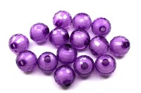 ОПТ Бусины акриловые круглые граненые 10мм, отверстие 2мм, цвет фиолетовый, 530-035, 500 грамм